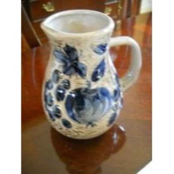 VINTAGE Made in West Germany Fruit Pattern Pitcher Creamer Blue 419-14 - Picture 1 of 6